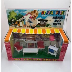 Vintage My Dream House Authentic Scale Models Dollhouse Furniture 6 Room Sets